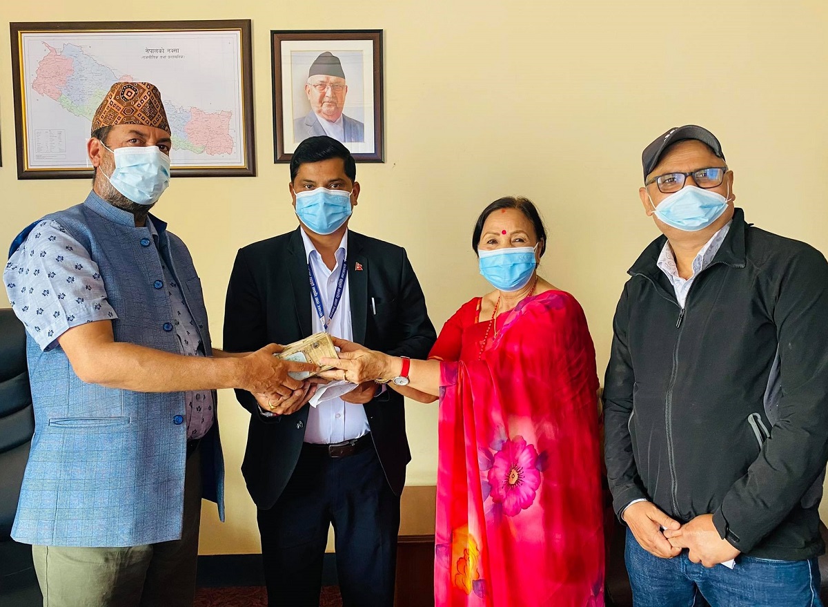 कल्याकारी कोषलाई बसुन्धाराले जुटाइन् ४ लाख सहयोग